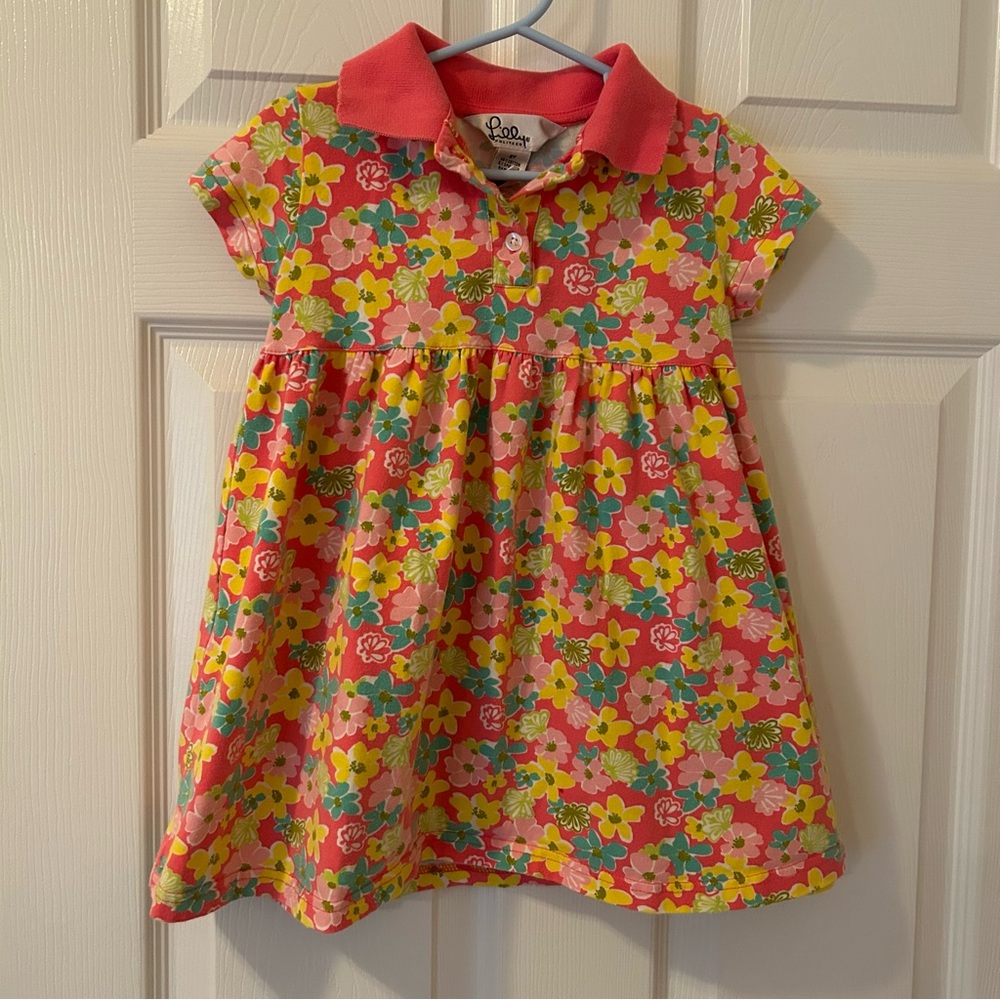 Precious Lilly Pulitzer Floral Collared 2 Toddler Size Dress